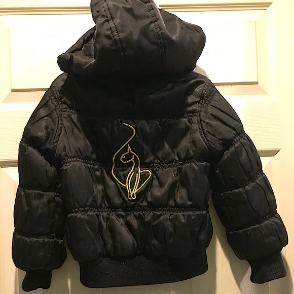 Kids Baby Phat Puffer Jacket With Gold Lining - Picture 2 of 3